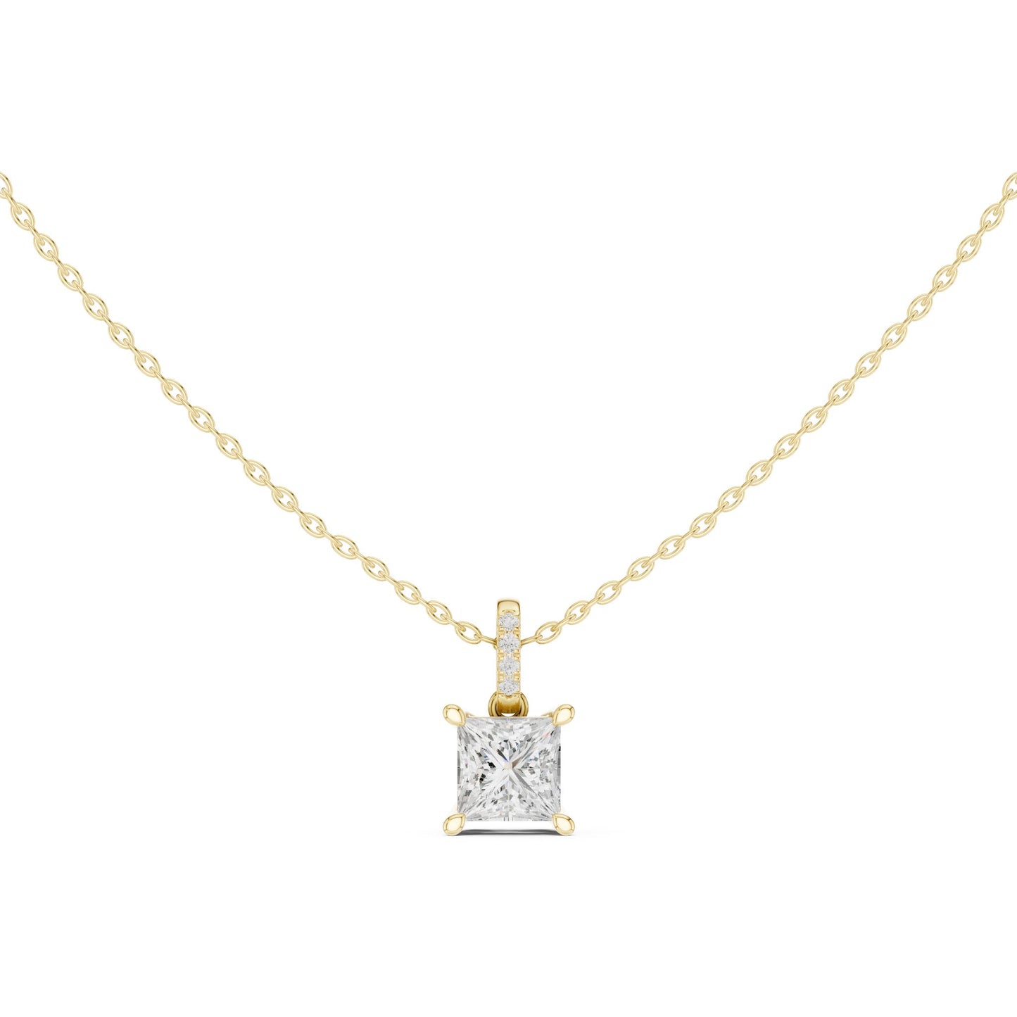 Princess Lab Grown Diamond Pendant