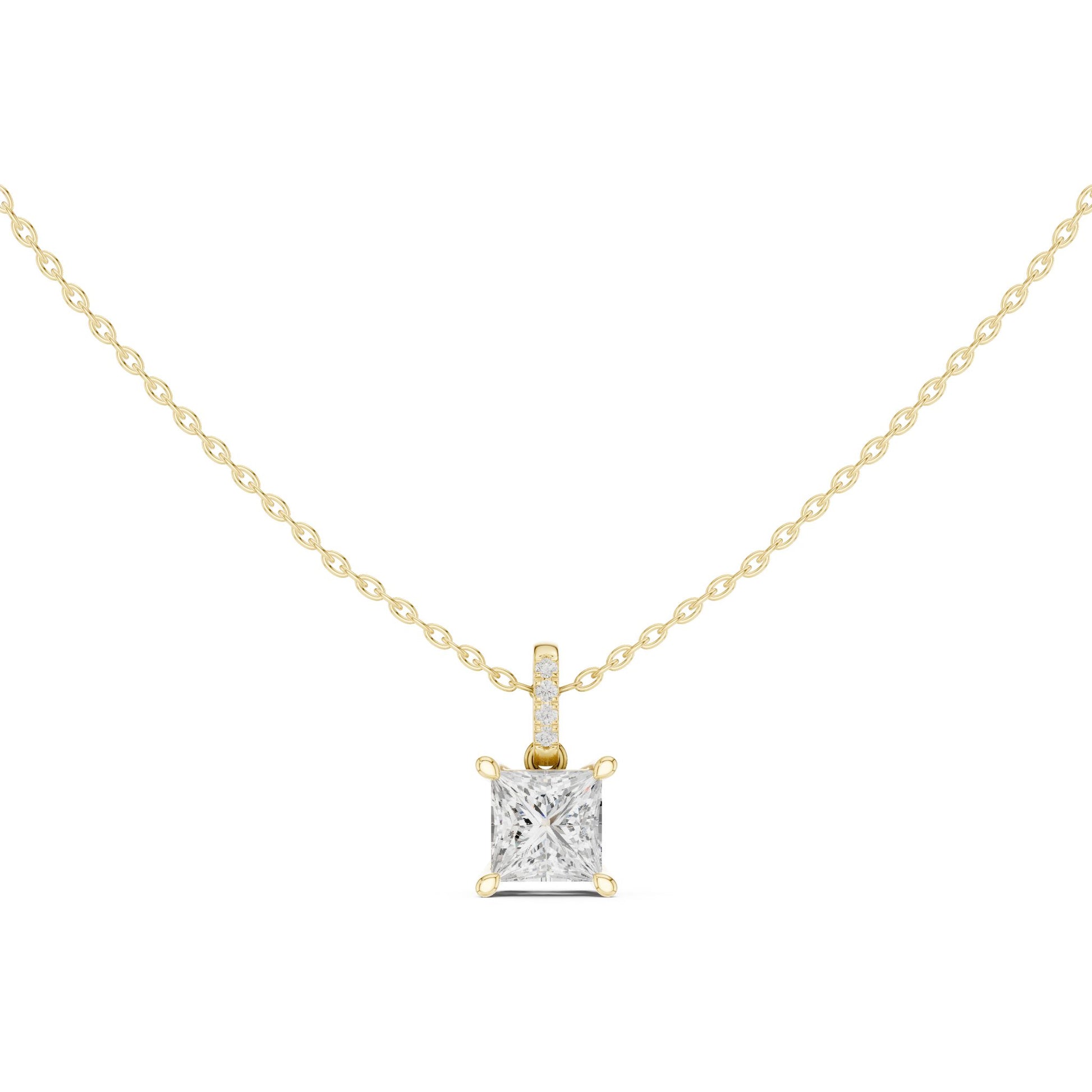 Princess Lab Grown Diamond Pendant