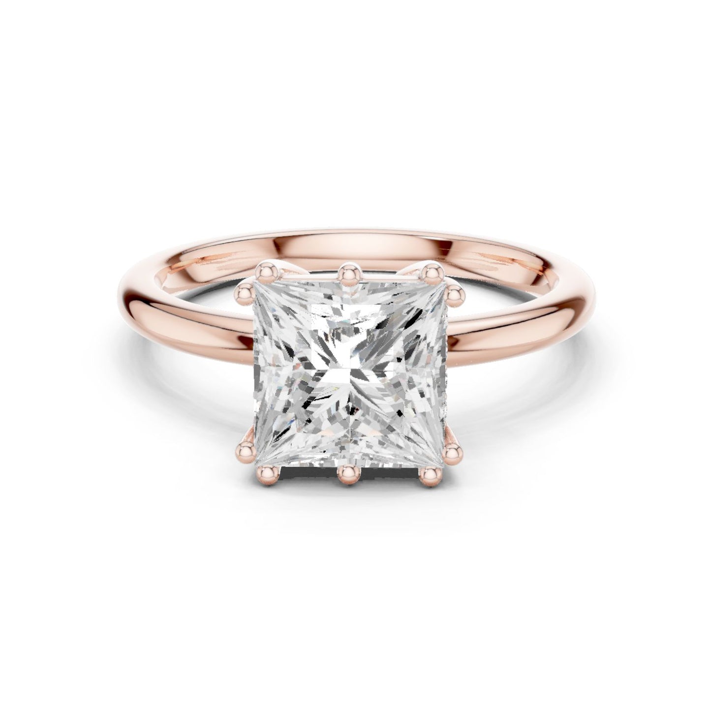 Princess Lab Grown Diamond Solitaire Engagement Ring