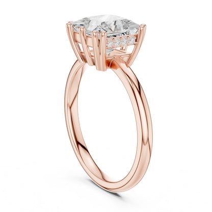 Princess Lab Grown Diamond Solitaire Engagement Ring