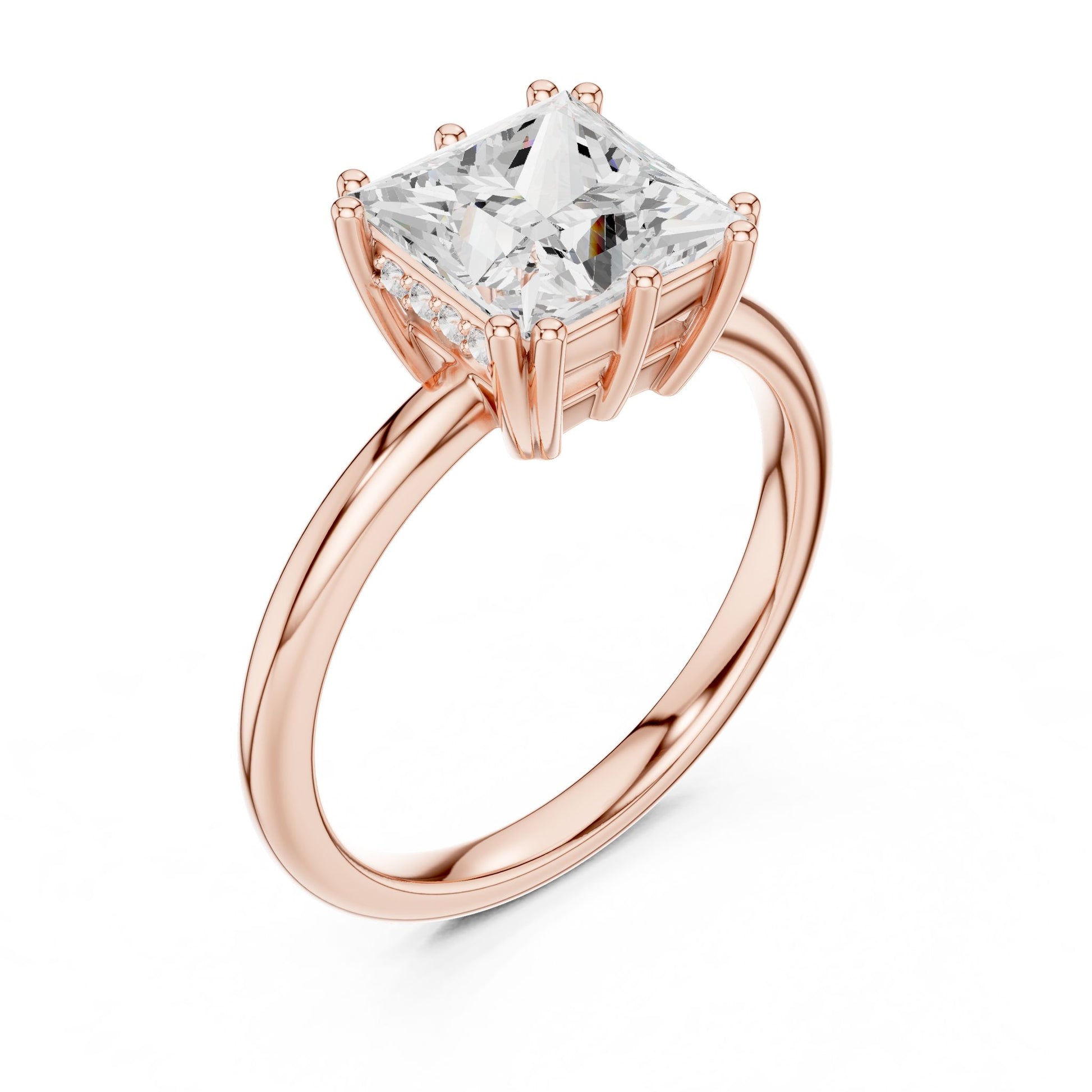Princess Lab Grown Diamond Solitaire Engagement Ring