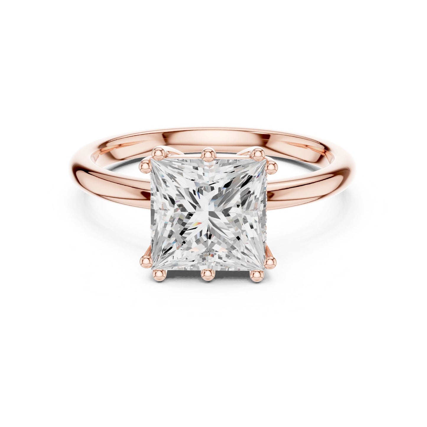 Princess Lab Grown Diamond Solitaire Engagement Ring