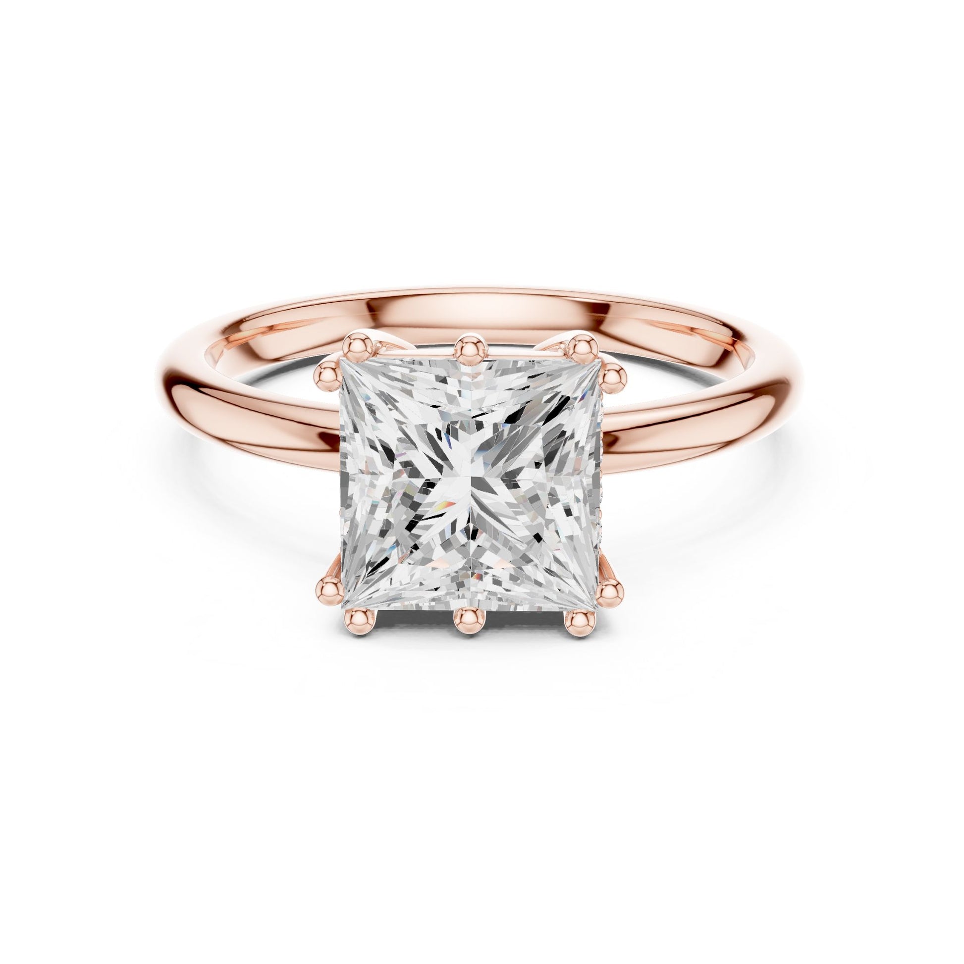 Princess Lab Grown Diamond Solitaire Engagement Ring