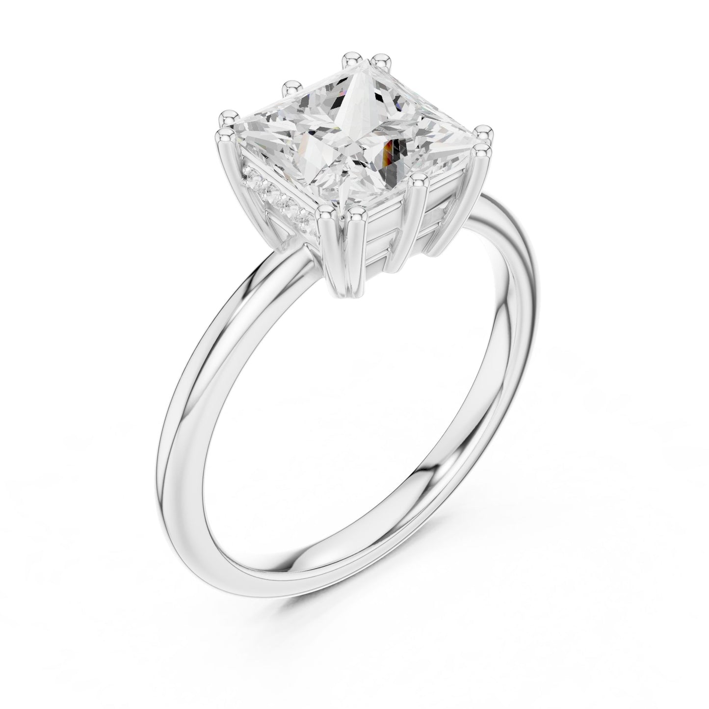 Princess Lab Grown Diamond Solitaire Engagement Ring