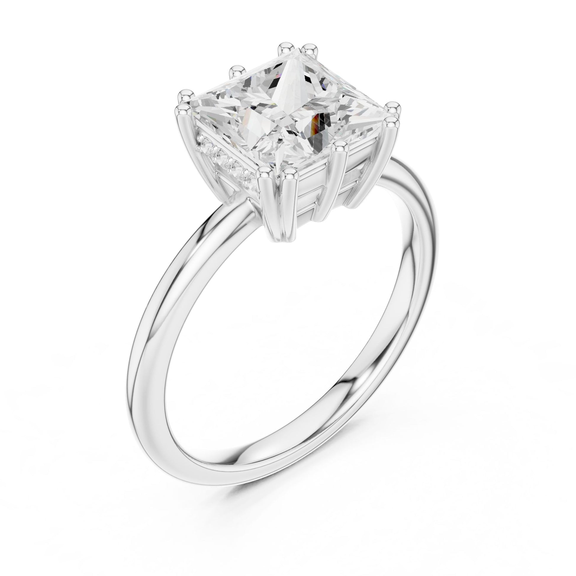 Princess Lab Grown Diamond Solitaire Engagement Ring