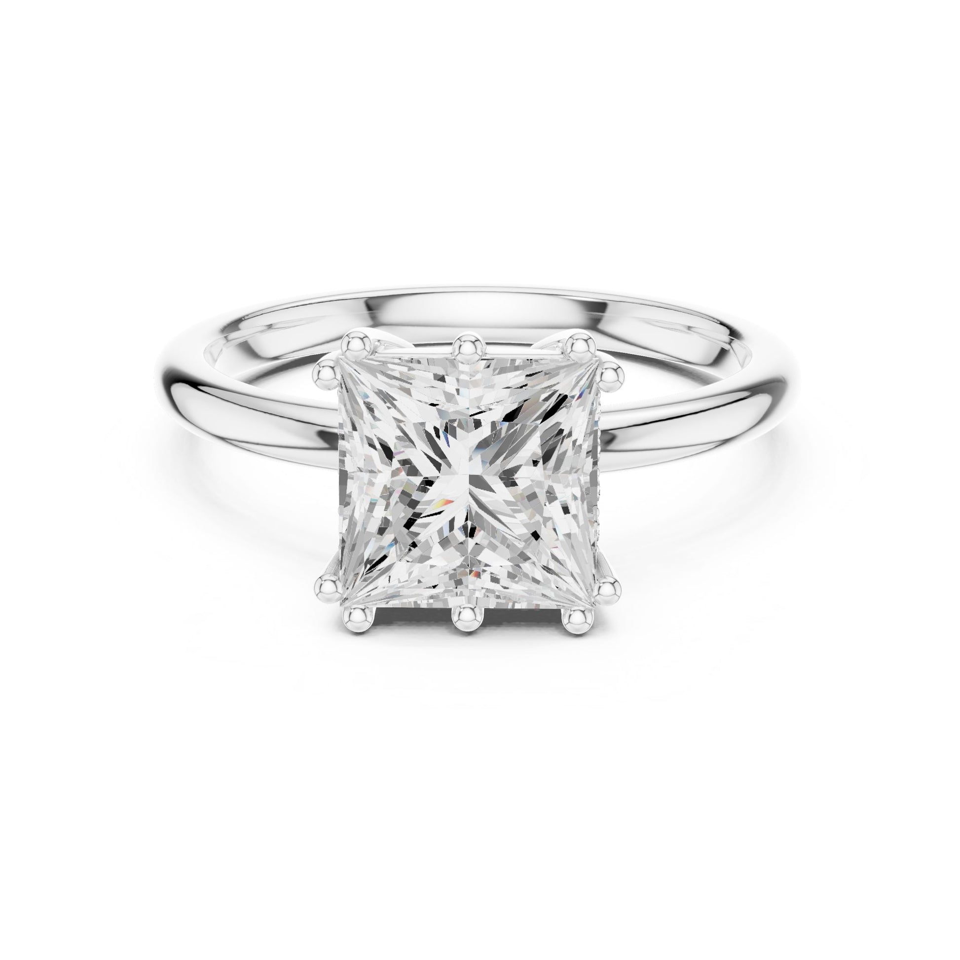 Princess Lab Grown Diamond Solitaire Engagement Ring