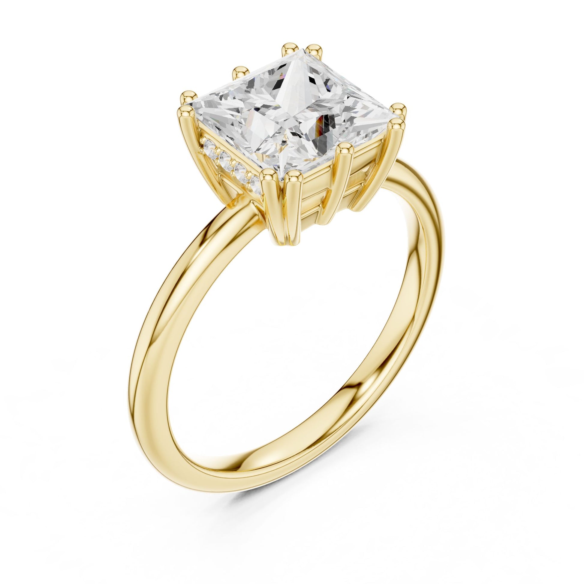 Princess Lab Grown Diamond Solitaire Engagement Ring
