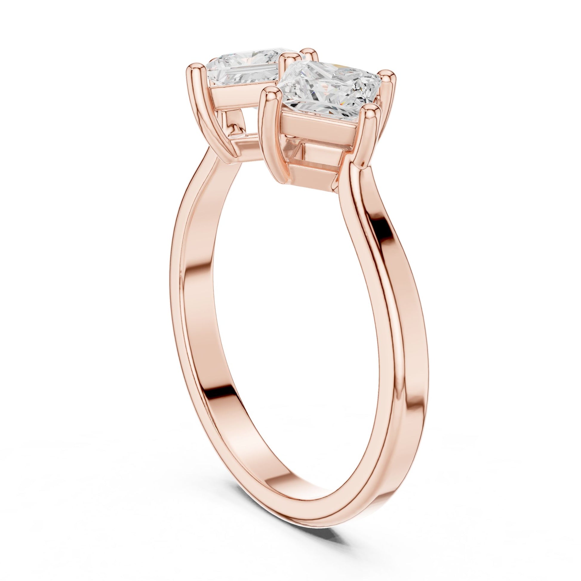 Princess Lab Grown Diamond Three-Stone Engagement Ring
