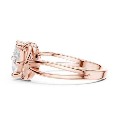 Princess Lab Grown Diamond Three-Stone Engagement Ring