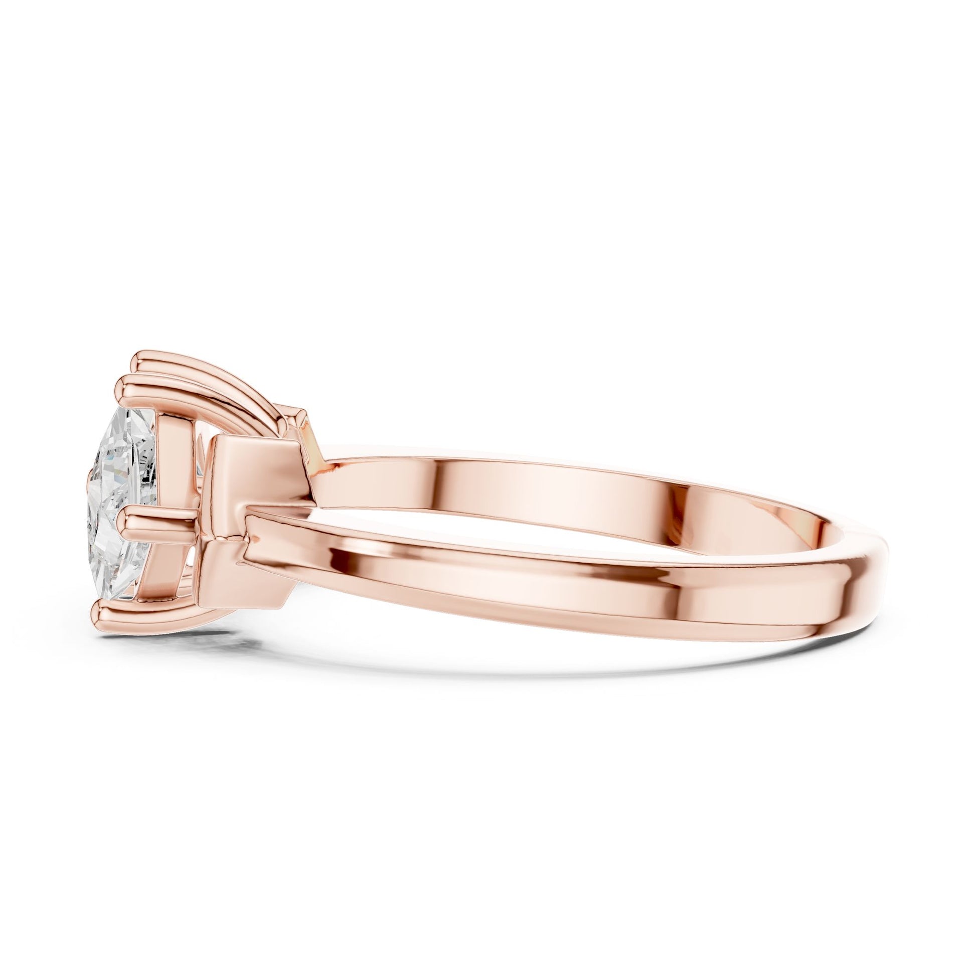 Princess Lab Grown Diamond Three-Stone Engagement Ring