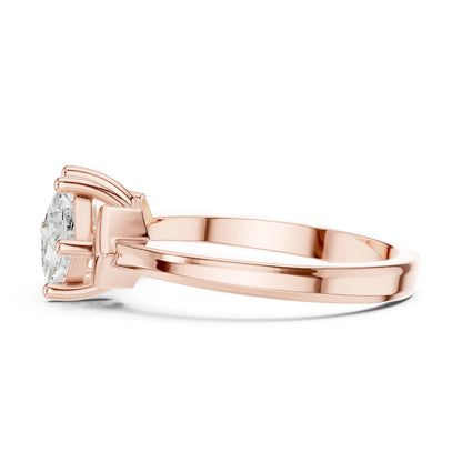 Princess Lab Grown Diamond Three-Stone Engagement Ring