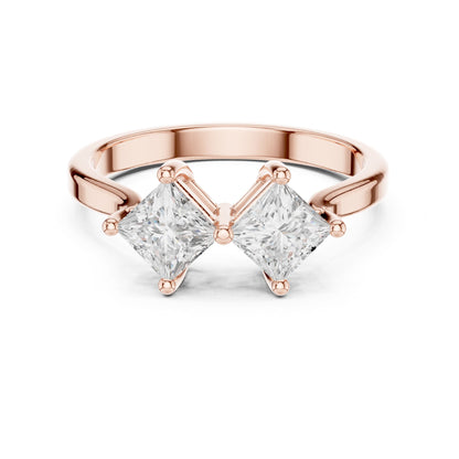 Princess Lab Grown Diamond Three-Stone Engagement Ring