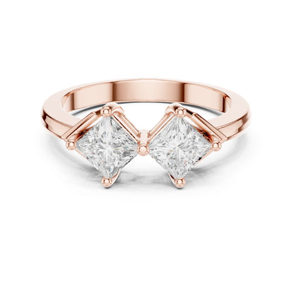 Princess Lab Grown Diamond Three-Stone Engagement Ring