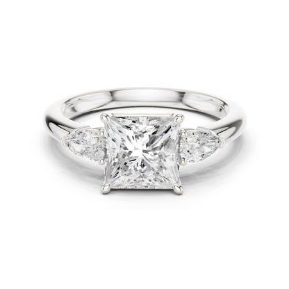 Princess Lab Grown Diamond Three-Stone Engagement Ring