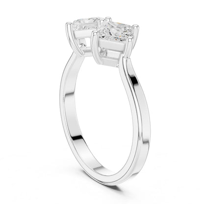 Princess Lab Grown Diamond Three-Stone Engagement Ring