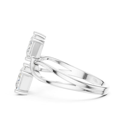 Princess Lab Grown Diamond Three-Stone Engagement Ring