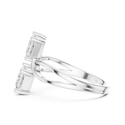 Princess Lab Grown Diamond Three-Stone Engagement Ring