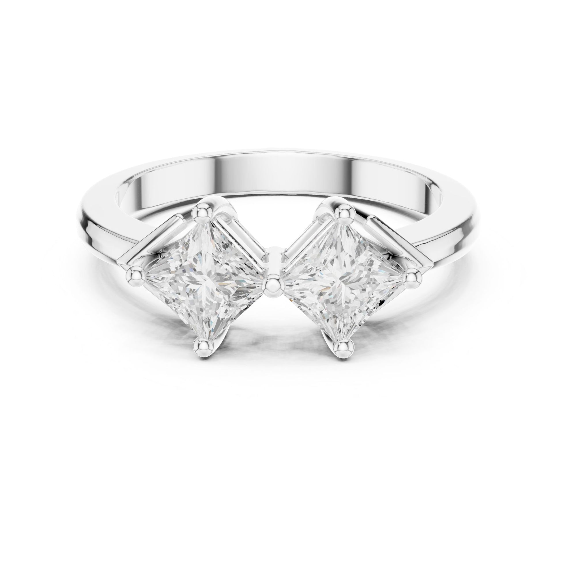 Princess Lab Grown Diamond Three-Stone Engagement Ring