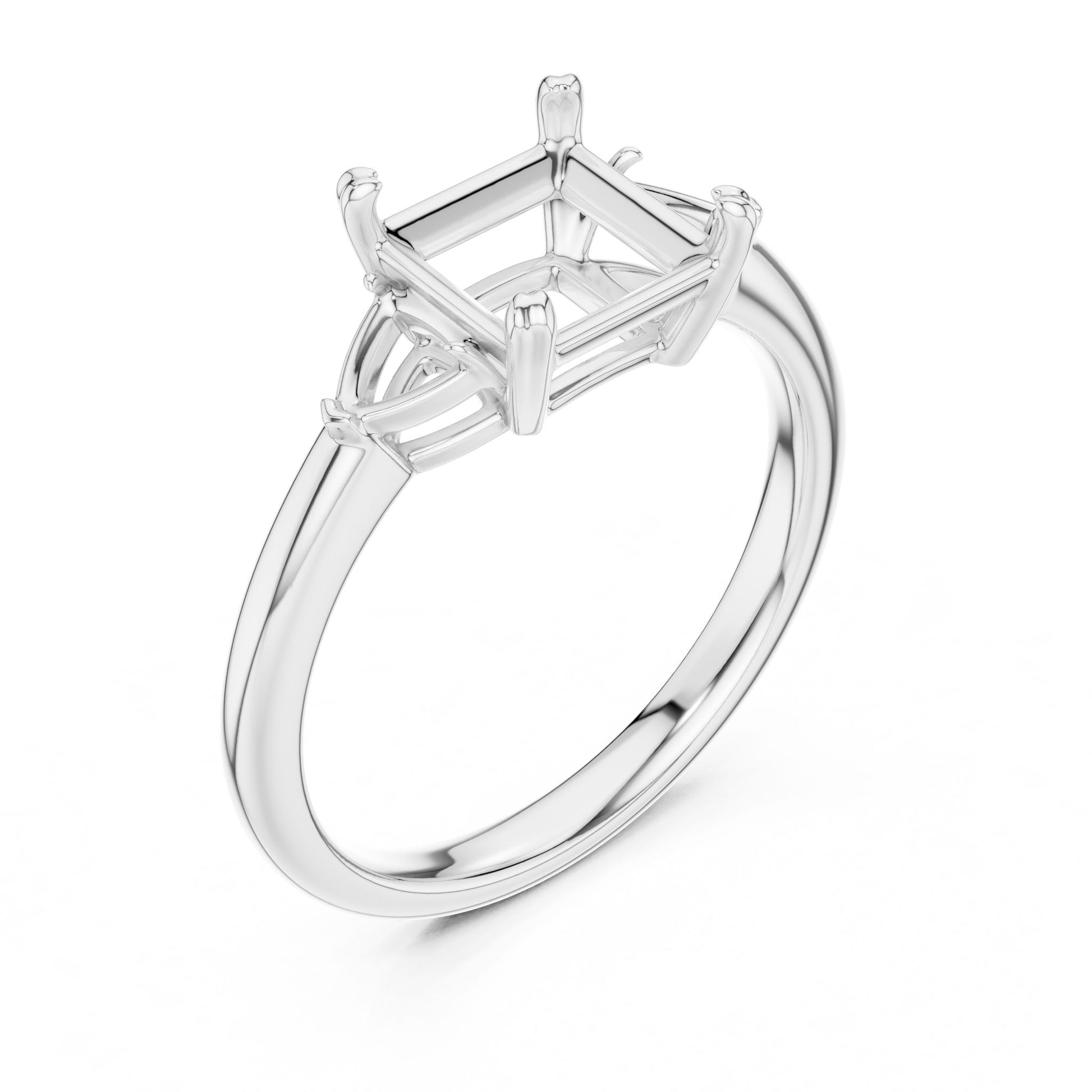 Princess Lab Grown Diamond Three-Stone Engagement Ring
