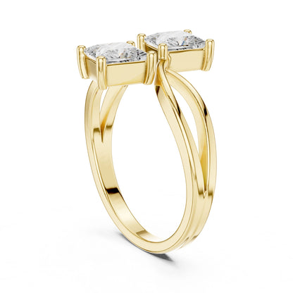 Princess Lab Grown Diamond Three-Stone Engagement Ring