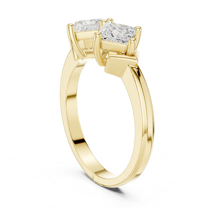 Princess Lab Grown Diamond Three-Stone Engagement Ring