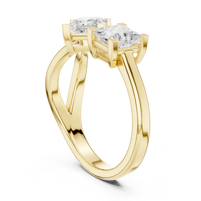 Princess Lab Grown Diamond Three-Stone Engagement Ring