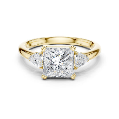 Princess Lab Grown Diamond Three-Stone Engagement Ring