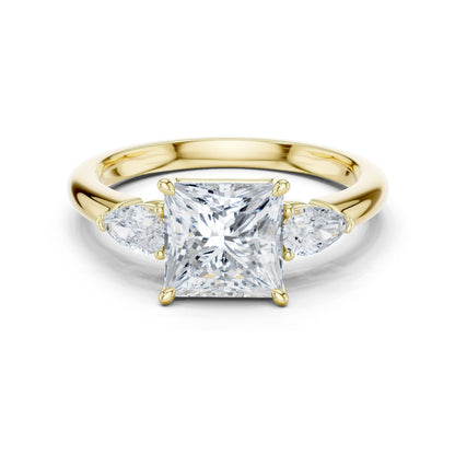Princess Lab Grown Diamond Three-Stone Engagement Ring