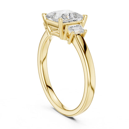 Princess Lab Grown Diamond Three-Stone Engagement Ring