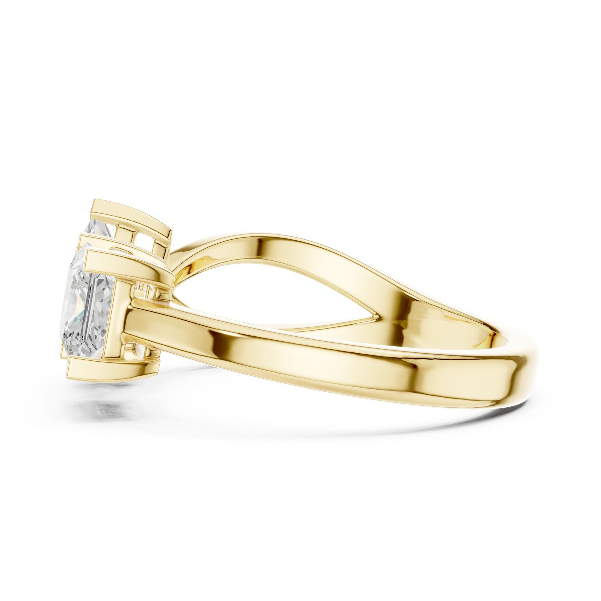 Princess Lab Grown Diamond Three-Stone Engagement Ring