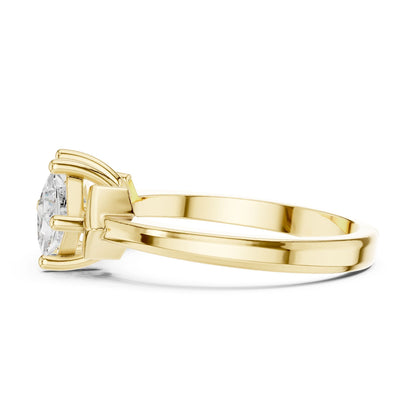 Princess Lab Grown Diamond Three-Stone Engagement Ring