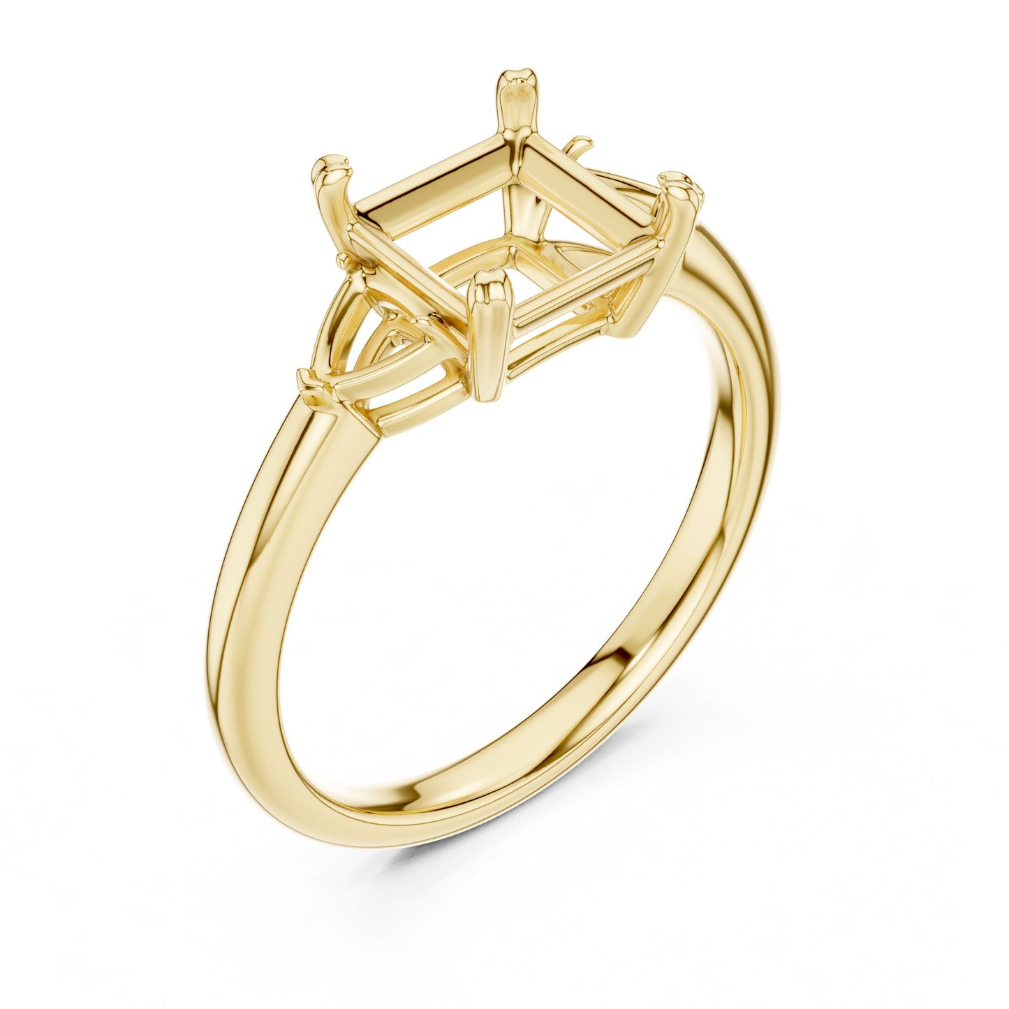 Princess Lab Grown Diamond Three-Stone Engagement Ring