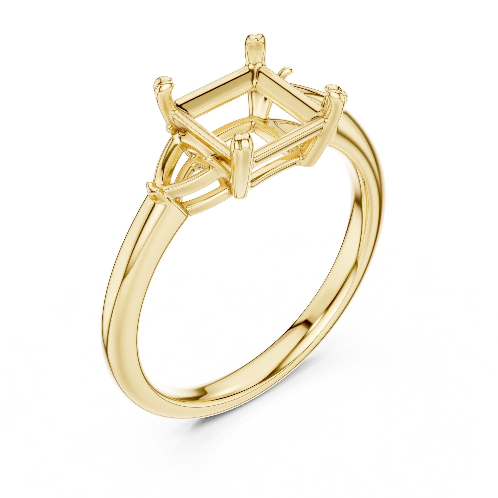 Princess Lab Grown Diamond Three-Stone Engagement Ring