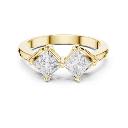 Princess Lab Grown Diamond Three-Stone Engagement Ring