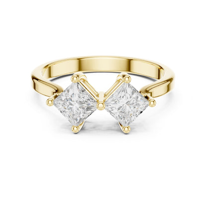 Princess Lab Grown Diamond Three-Stone Engagement Ring