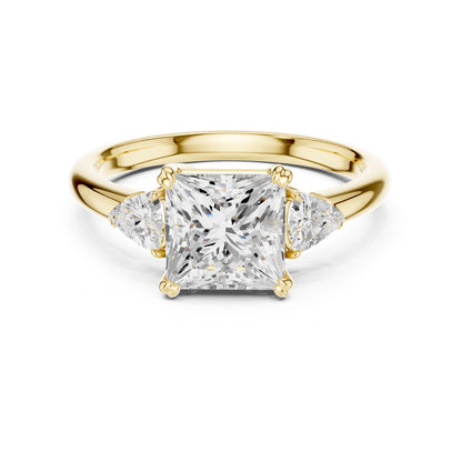 Princess Lab Grown Diamond Three-Stone Engagement Ring