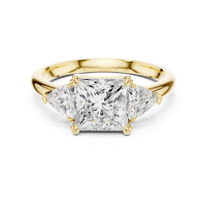 Princess Lab Grown Diamond Three-Stone Engagement Ring