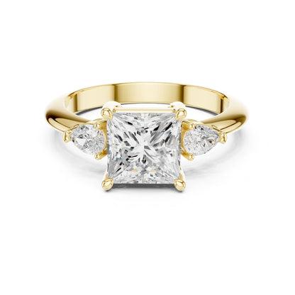 Princess Lab Grown Diamond Three-Stone Engagement Ring