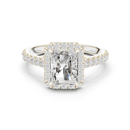Radiant Lab Grown Diamond Halo Engagement Ring