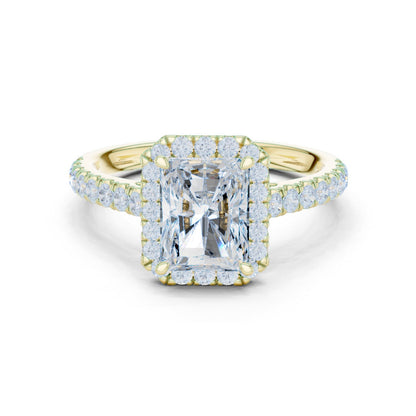Radiant Lab Grown Diamond Halo Engagement Ring