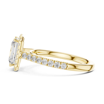 Radiant Lab Grown Diamond Halo Engagement Ring