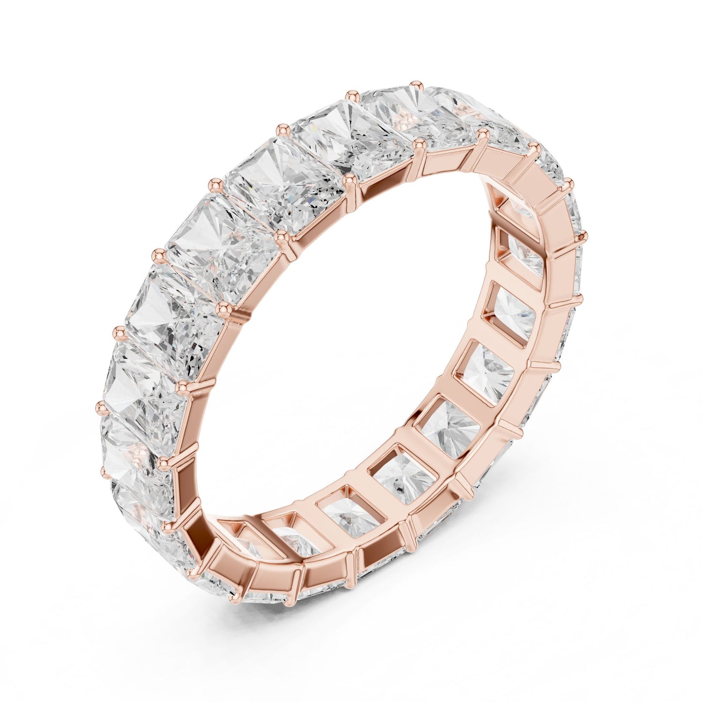Men's Radiant Lab Grown Diamond Pave Ring
