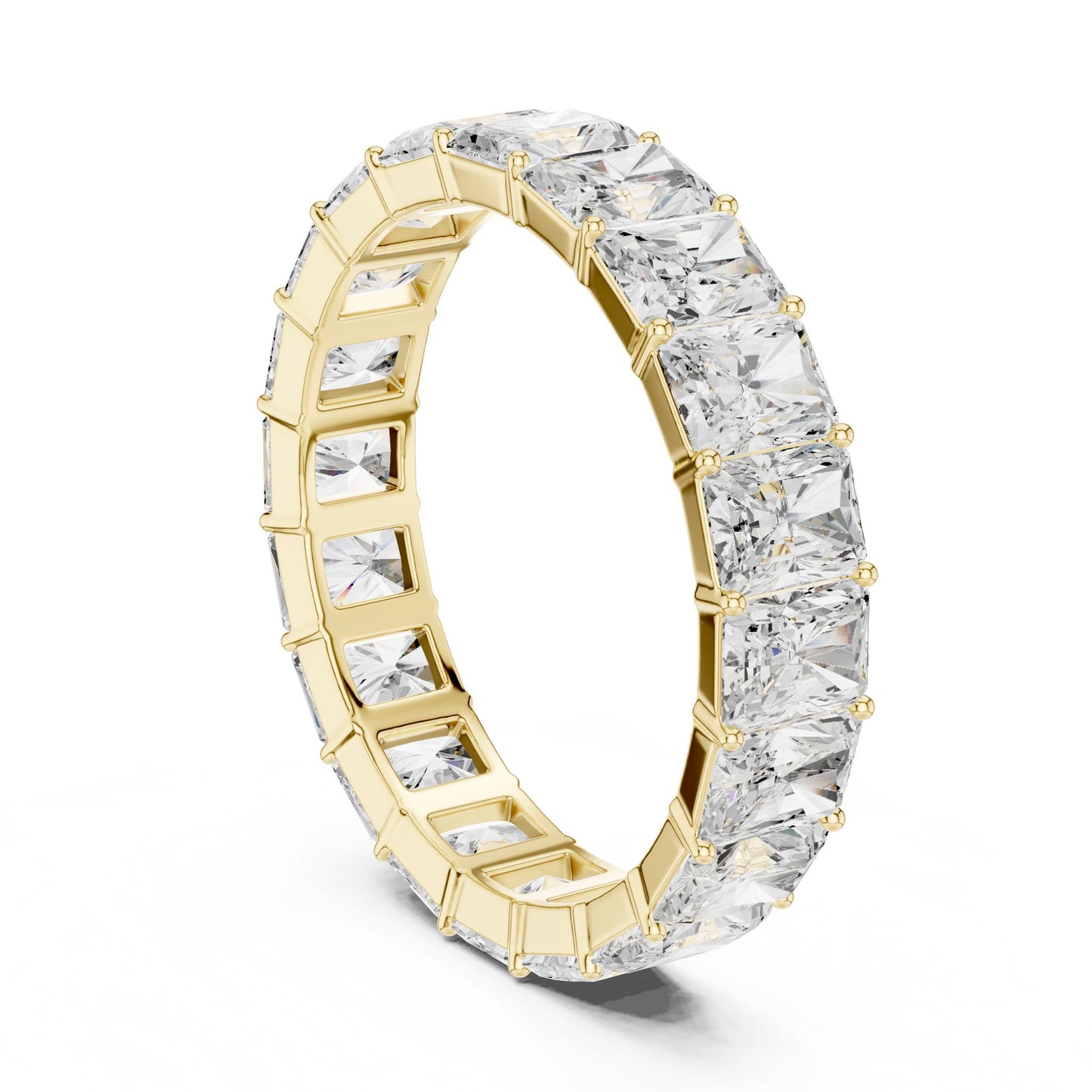 Men's Radiant Lab Grown Diamond Pave Ring