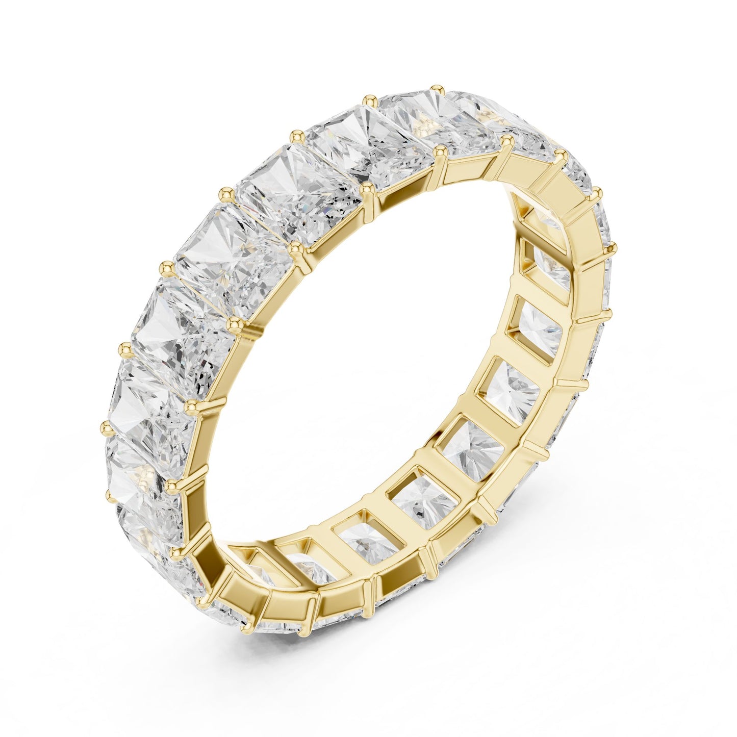 Men's Radiant Lab Grown Diamond Pave Ring
