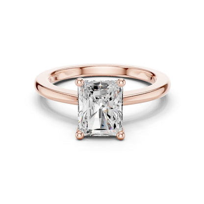 Radiant Lab Grown Diamond Solitaire Engagement Ring