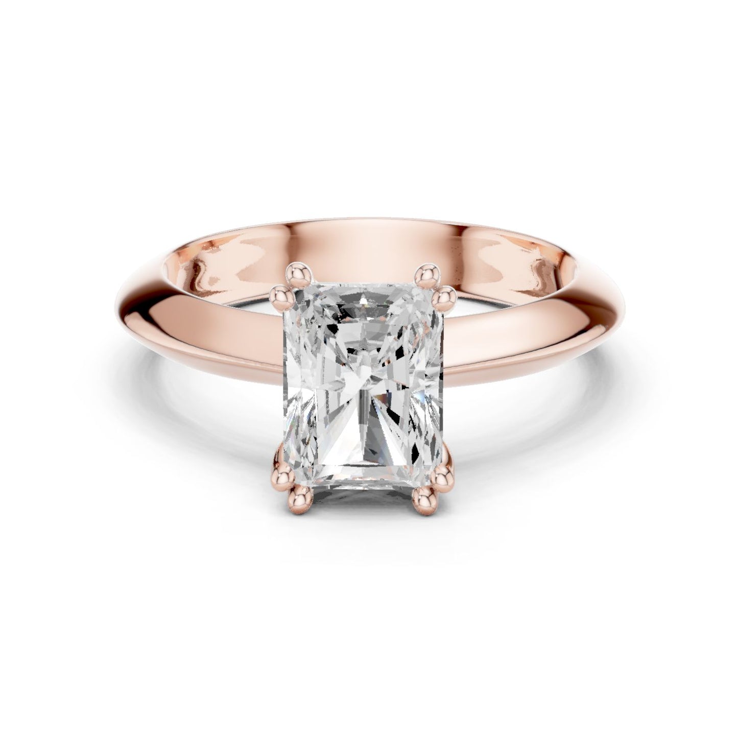 Radiant Lab Grown Diamond Solitaire Engagement Ring