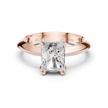 Radiant Lab Grown Diamond Solitaire Engagement Ring