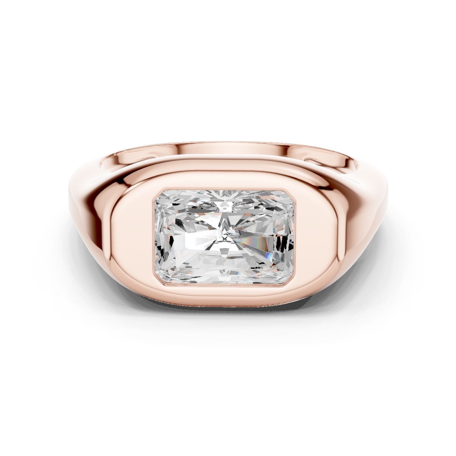 Radiant Lab Grown Diamond Solitaire Engagement Ring