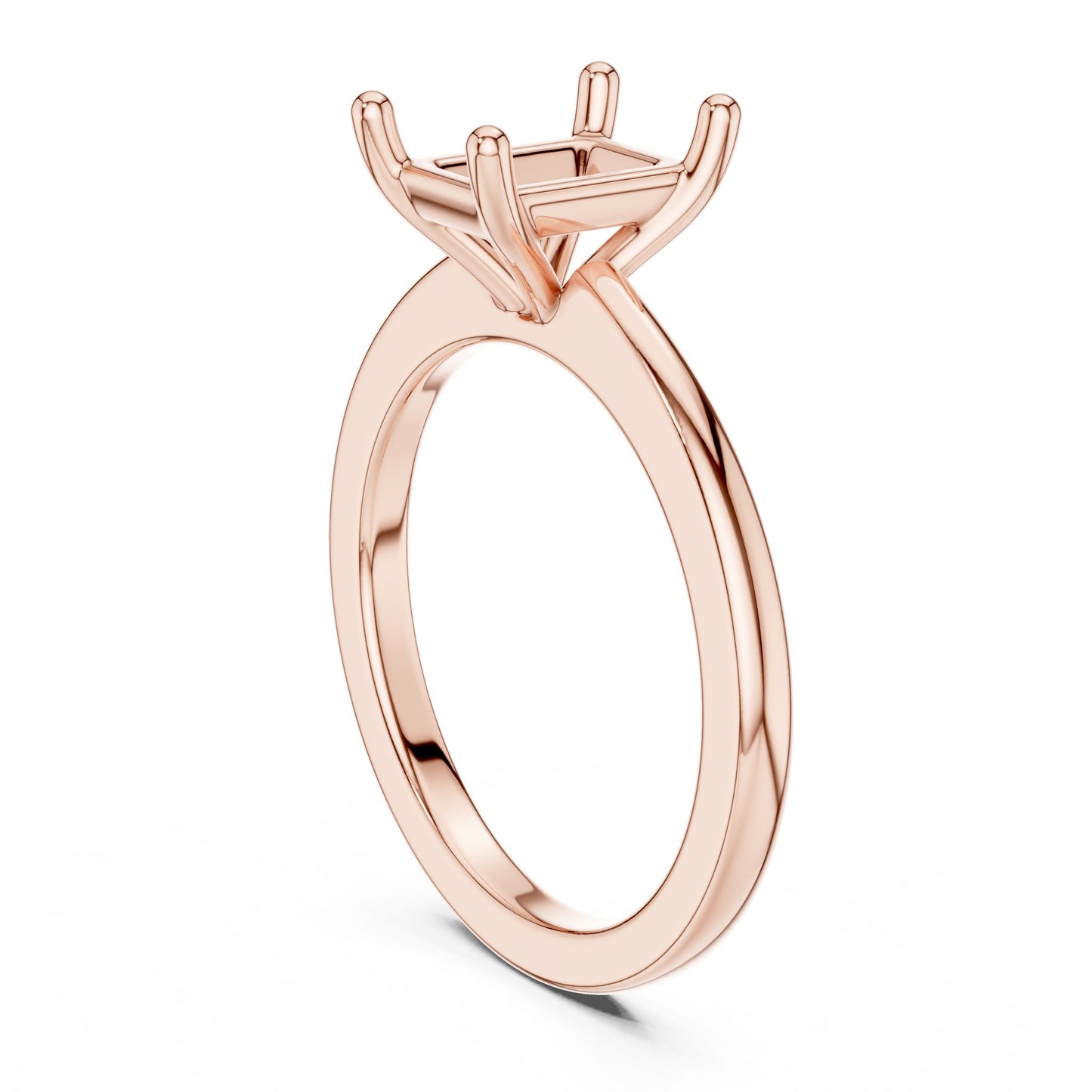 Radiant Lab Grown Diamond Solitaire Engagement Ring