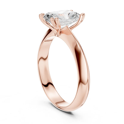Radiant Lab Grown Diamond Solitaire Engagement Ring